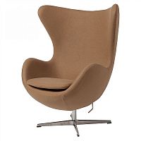 кресло egg chair темно-бежевое в Сыктывкаре