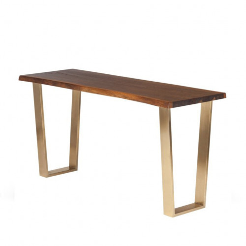 консоль wood&steel коричневая, золото в Сыктывкаре