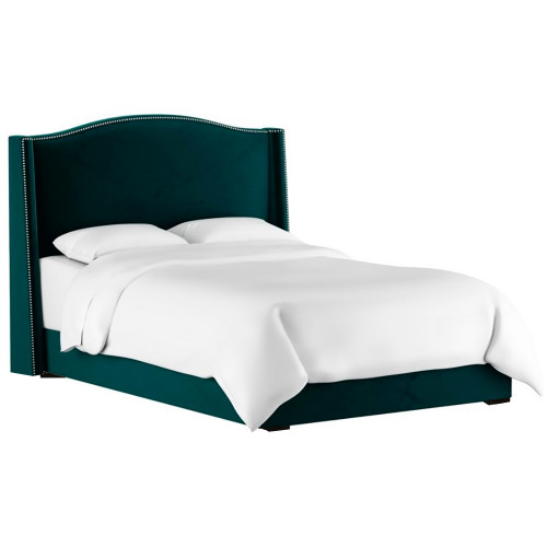 кровать двуспальная 160х200 синяя cole wingback peacock в Сыктывкаре