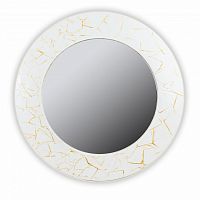 зеркало белое круглое диаметр 90 см с золотым декором fashion white gold в Сыктывкаре