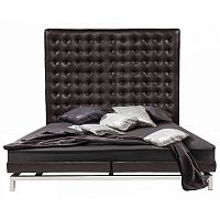кровать двуспальная 180х200 коричневая из экокожи boss bed в Сыктывкаре