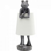 лампа настольная frog серая с белым абажуром в Сыктывкаре