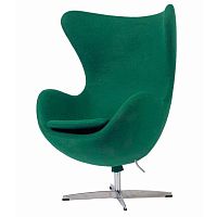 кресло egg chair темно-зеленое в Сыктывкаре