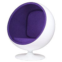 кресло eero ball chair бело-фиолетовое в Сыктывкаре