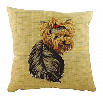 подушка с фото йоркширского терьера yorkie sitting в Сыктывкаре