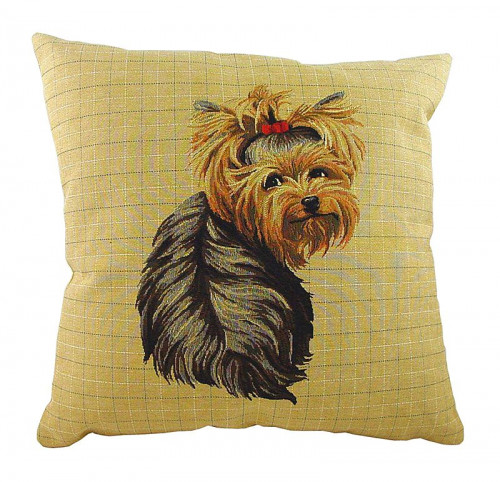 подушка с фото йоркширского терьера yorkie sitting в Сыктывкаре
