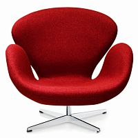кресло swan chair темно-красное в Сыктывкаре