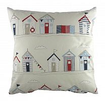 подушка с принтом beach huts blue в Сыктывкаре