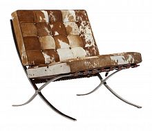 кресло barcelona chair коричнево-белое в Сыктывкаре