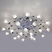 потолочная светодиодная люстра eurosvet florescence 80114/21 хром/белый в Сыктывкаре