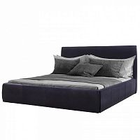 кровать двуспальная с мягкой спинкой 190х200 черная amy bed р в Сыктывкаре