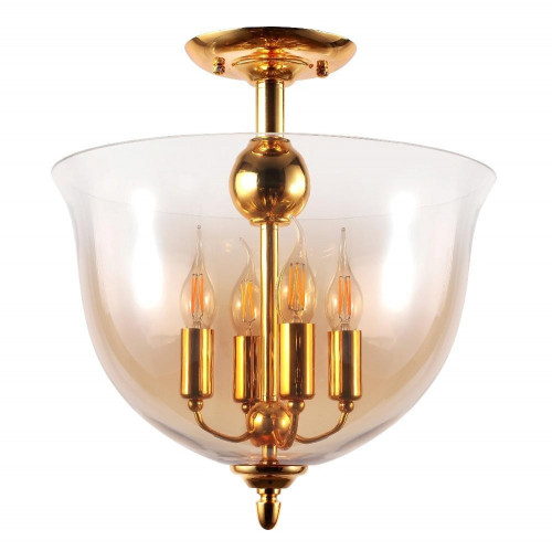 потолочный светильник crystal lux atlas pl4 gold в Сыктывкаре