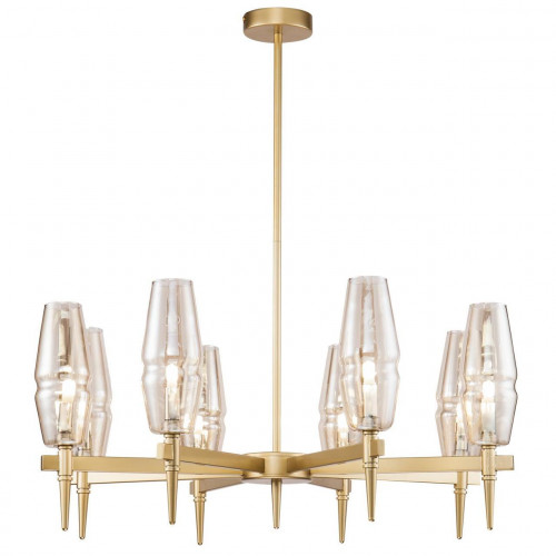 подвесная люстра maytoni lita h002pl-08g янтарная в Сыктывкаре