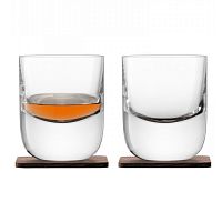 набор из 2 стаканов renfrew whisky с деревянными подставками 270 мл в Сыктывкаре