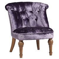 кресло sophie tufted slipper chair вельвет фиолетовое в Сыктывкаре