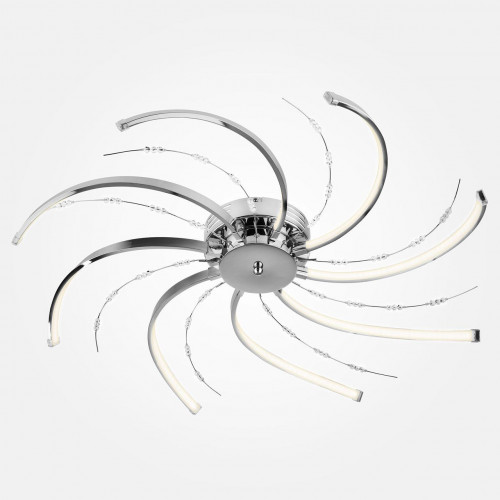 потолочная светодиодная люстра eurosvet twist 90054/8 хром в Сыктывкаре