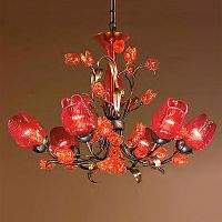 люстра 6755/8 v0889 от mm lampadari коричневая/красная в Сыктывкаре