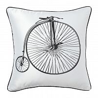 подушка с ретро-велосипедом retro bicycle white в Сыктывкаре