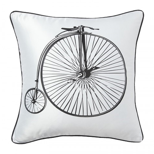 подушка с ретро-велосипедом retro bicycle white в Сыктывкаре