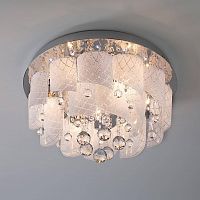 потолочная люстра eurosvet cascade 80117/8 хром/белый в Сыктывкаре