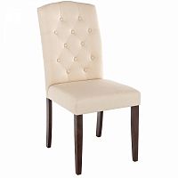 стул деревянный menson dark walnut / fabric cream в Сыктывкаре