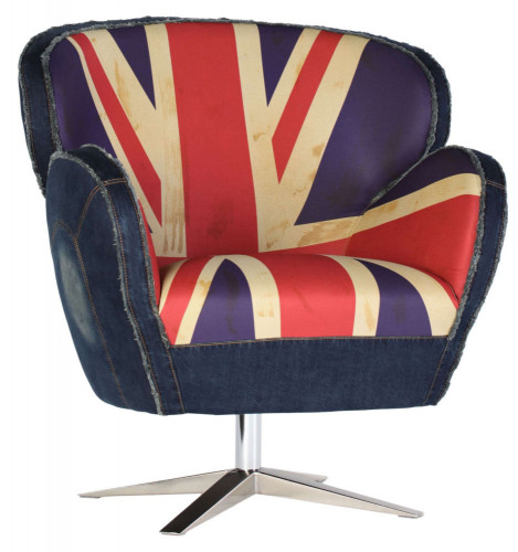 кресло aizek uk flag красное-синее в Сыктывкаре