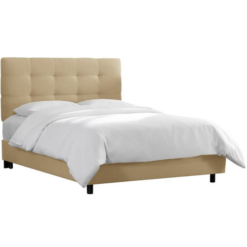 кровать двуспальная 160х200 бежевая alice tufted beige в Сыктывкаре