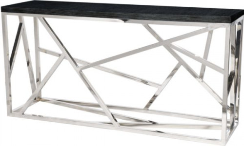 консоль geometric 180x50x90 хром, черная столешница в Сыктывкаре