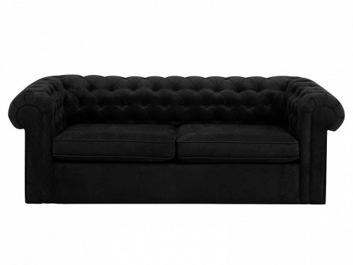 диван chesterfield прямой черный в Сыктывкаре