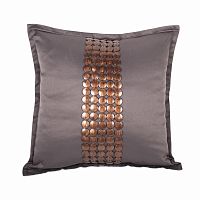 декоративная подушка handwork exclusive квадратная темно-серая в Сыктывкаре