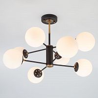 потолочная люстра eurosvet austin 70091/8 черная белая в Сыктывкаре