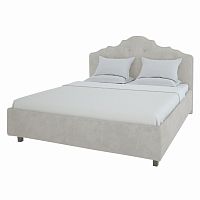 кровать двуспальная 180х200 светло-бежевая с фигурным изголовьем palace в Сыктывкаре