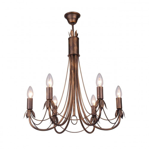 подвесная люстра toplight lucinda tl7350d-06br в Сыктывкаре