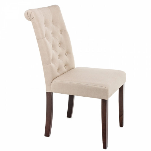 стул деревянный amelia dark walnut / fabric cream в Сыктывкаре