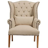кресло quinn tufted armchair бежевое в Сыктывкаре