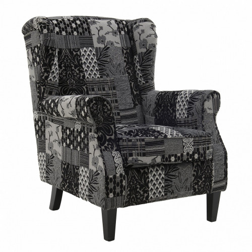 кресло black patcwork серое в Сыктывкаре