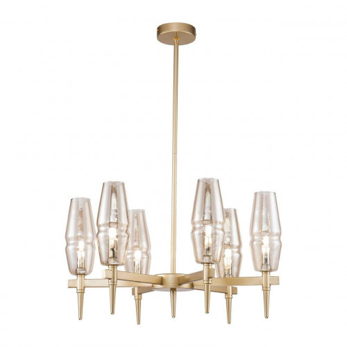 подвесная люстра maytoni lita h002pl-06g янтарная в Сыктывкаре