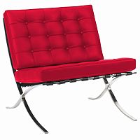 кресло barcelona chair экокожа красное в Сыктывкаре