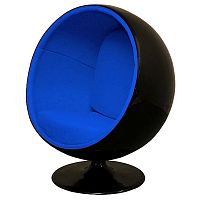 кресло eero ball chair синее с черным в Сыктывкаре