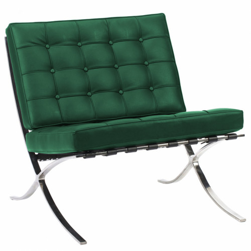 кресло barcelona chair экокожа зеленое в Сыктывкаре