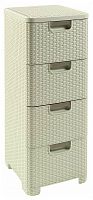 комод c 4 отделениями rattan style кремовый в Сыктывкаре