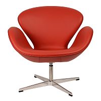кресло arne jacobsen style swan chair красное в Сыктывкаре