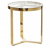 стол журнальный soho gold 50х50х53 см золотой, прозрачный в Сыктывкаре