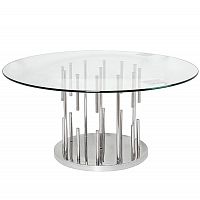 стол журнальный grozdi прозрачный, хром в Сыктывкаре