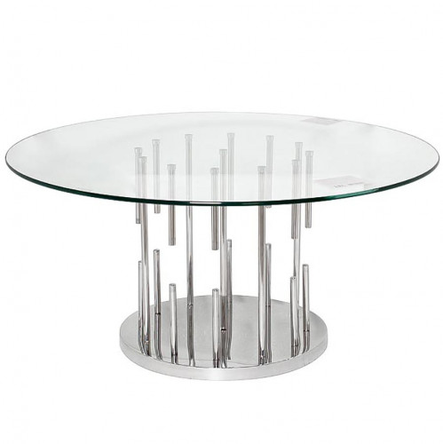 стол журнальный grozdi прозрачный, хром в Сыктывкаре