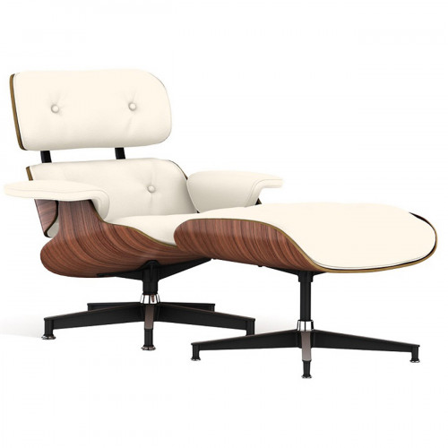 кресло lounge chair & ottoman кремовое в Сыктывкаре
